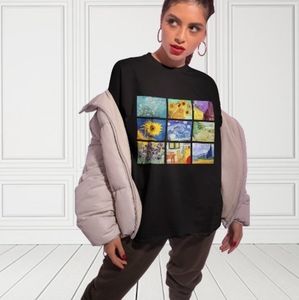 SHEIN LUNE Plus Oil Painting Print Tee